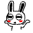 小尺寸的动态兔子表情素材图片，可爱小兔兔QQ表情