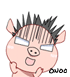 变鬼脸吓唬人的Onoo猪猪